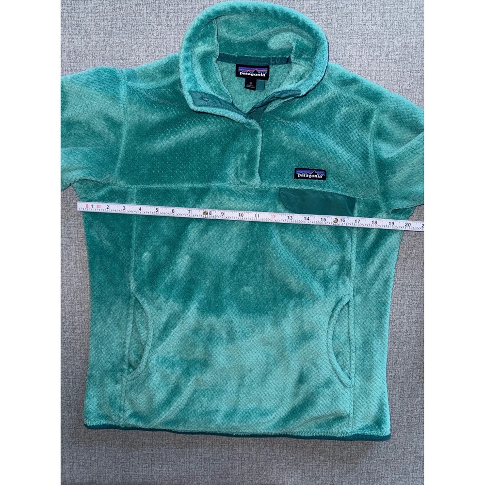 Patagonia Re-Tool  Snap-T Fleece‎ Pullover Teal Green Womens Medium M - Picture 5 of 10